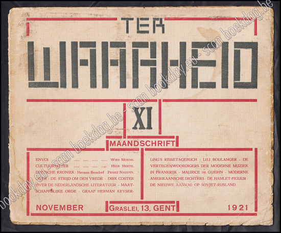 Picture of Ter Waarheid. Jrg 1, Nr. XI, november 1921