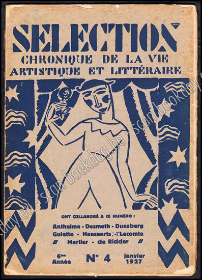 Picture of Sélection. Cronique de la vie artistique et Littéraire. Année 6, N° 4. Janvier 1927. Floris JESPERS