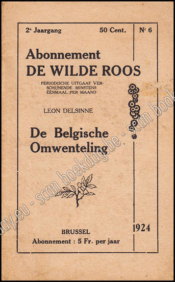 Image de De Wilde Roos. Jrg 2, Nr. 6 , juni 1924. De Belgische Omwenteling
