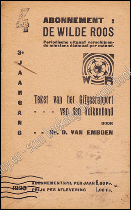 Picture of De Wilde Roos. Jrg 3, Nr. 4 , 1925. Tekst van het Gifgasrapport van den Volkenbond