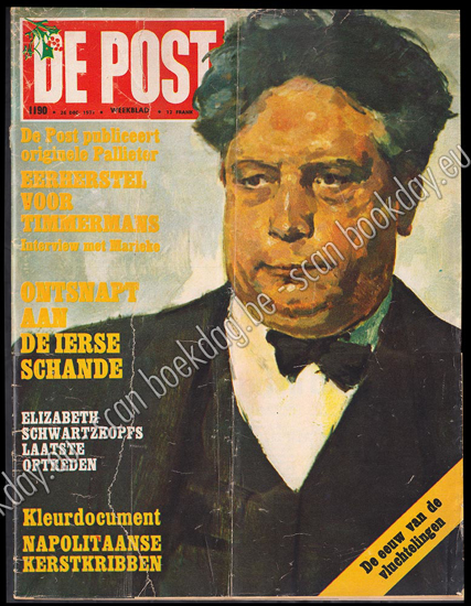 Picture of De Post. Nr. 1190, 26 dec 1971. Felix Timmermans nummer
