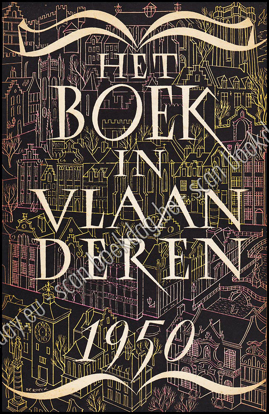 Afbeeldingen van Het boek in Vlaanderen 1950. [19e jaarboek] Omslag Lucien De Roeck