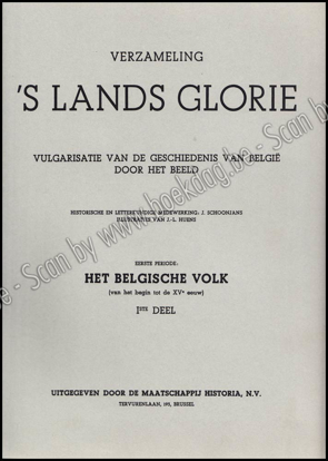 Picture of Verzameling 's Lands Glorie. Vulgarisatie van de geschiedenis van België door het beeld
