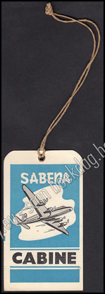 Image de Sabena handbagage-label. 12 sept. 1954