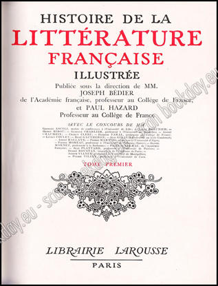 Afbeeldingen van Histoire de la Littérature Française illustrée. Tome 1 et 2 complètes