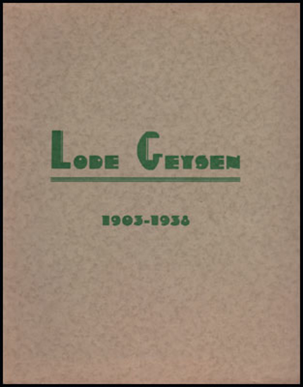 Picture of Lode Geysen 1903-1938. Herdenkingsalbum