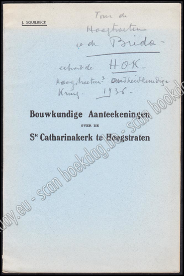 Picture of Bouwkundige Aanteekeningen over de Ste Catharinakerk te Hoogstraten