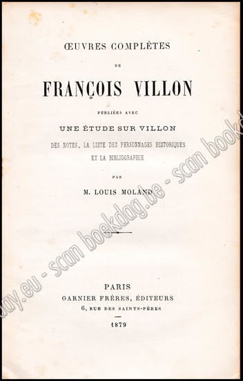 Image de Œuvres complètes de François Villon