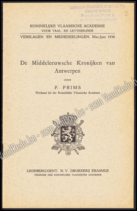 Picture of De Middeleeuwsche Kronijken van Antwerpen. Verslagen en Mededeelingen, Mei-Juni 1936