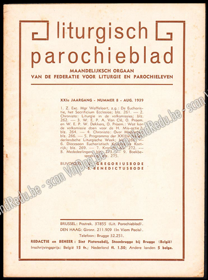 Afbeeldingen van Liturgisch Parochieblad Abdij Steenbrugge & Benedictus Bode & St Gregoriusbode. XXIe jgn. 5 nrs