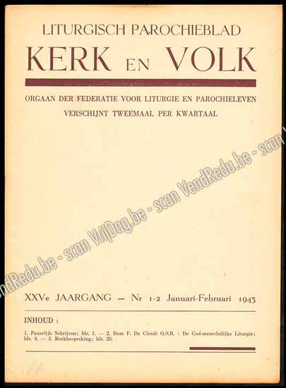 Image de Liturgisch Parochieblad Kerk en Volk. XXVe jgn 1943. 8 nrs volledig