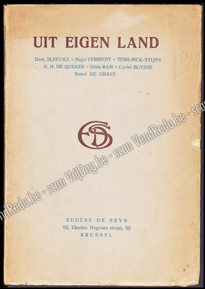 Picture of Uit eigen land. Schetsen, verhalen, novellen van Vlaamsche schrijvers. Signed