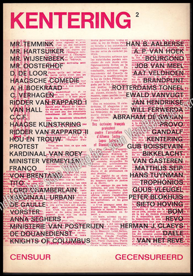 Image de Kentering. Jg. 8, nr. 2. Maart 1967. Censuur Gesensureerd