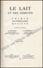 Picture of Le lait et ses dérivés: Chimie, Bactériologie, Hygiène