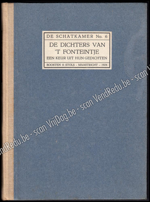 Afbeeldingen van De dichters van ’t Fonteintje : Karel Leroux, Reimond Herreman, Richard Minne, Maurice Roelants, een keur uit hun gedichten