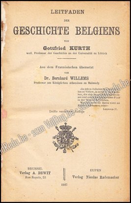 Afbeeldingen van Leitfaden der Geschichte Belgiens (of: Kurzer Abriss der Geschichte Belgiens zum Gebrauch der Elementarschulen. Aus dem Französischen übersetzt von Bernhard Willems)