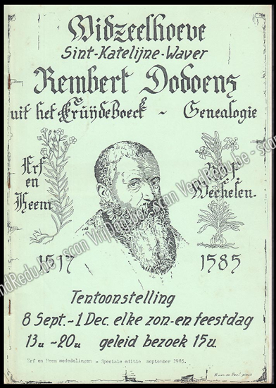 Image de Rembert Dodoens uit het CruijdeBoeck - Genealogie en Historiek. Speciale editie september 1985.